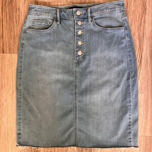 Banana Republic Light Denim Raw Hem Skirt - Size 10